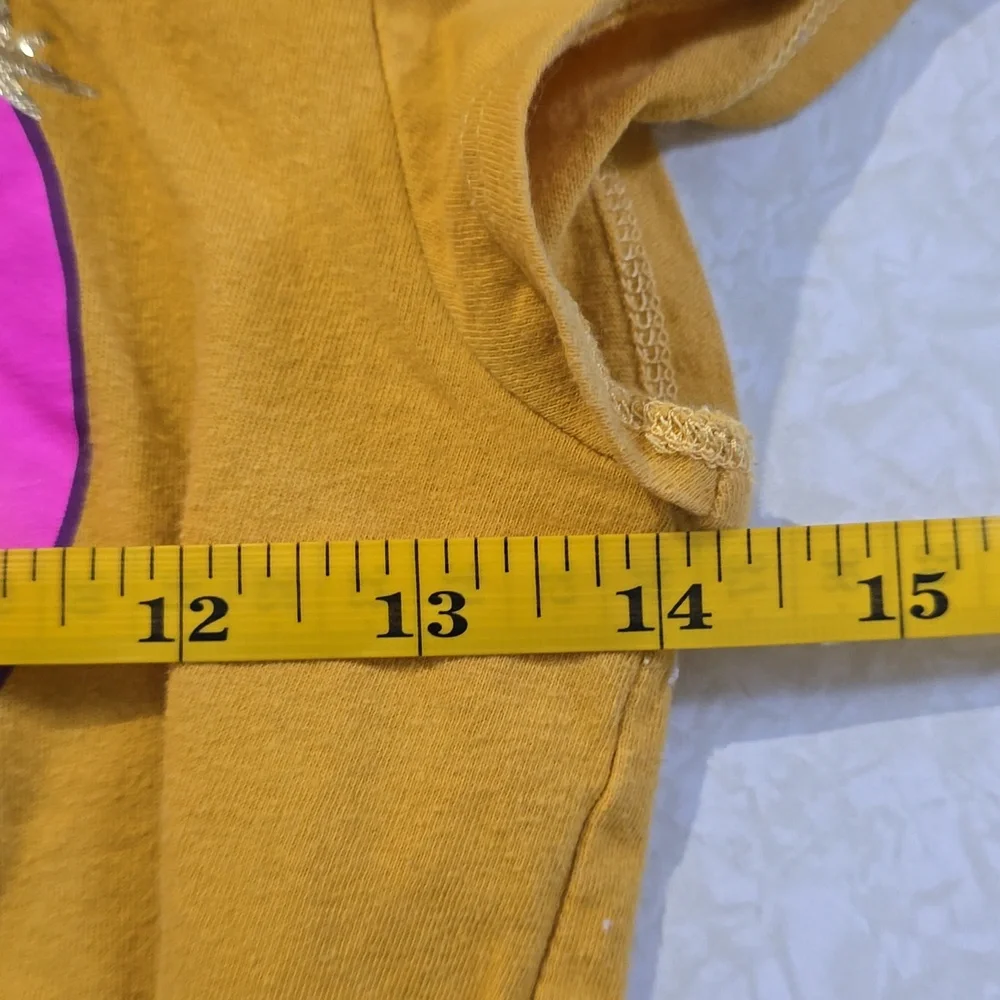 Children's Place Yellow Unicorn Heart‎ T-shirt Size Large 10/12